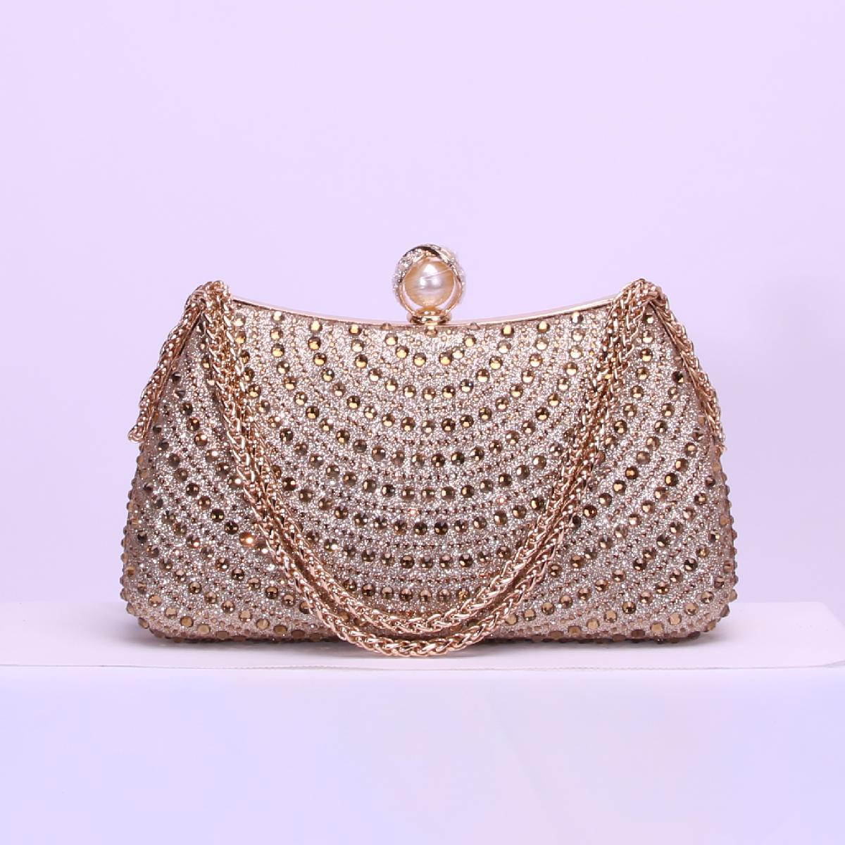 Double-sided Diamond Double Chain Birthday Party Gathering Dinner Bag