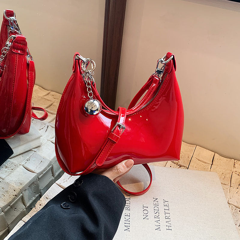 Lux Underarm Horn Female Fashion Patent Bags