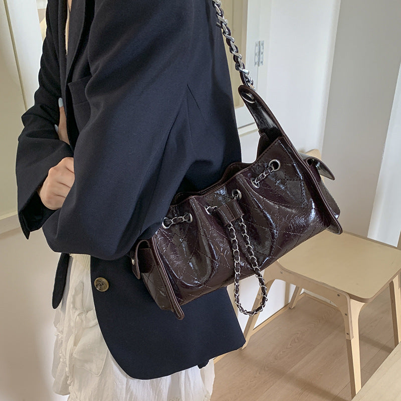 Popular Chain Drawstring Niche Female Summer Women's Shoulder Bag