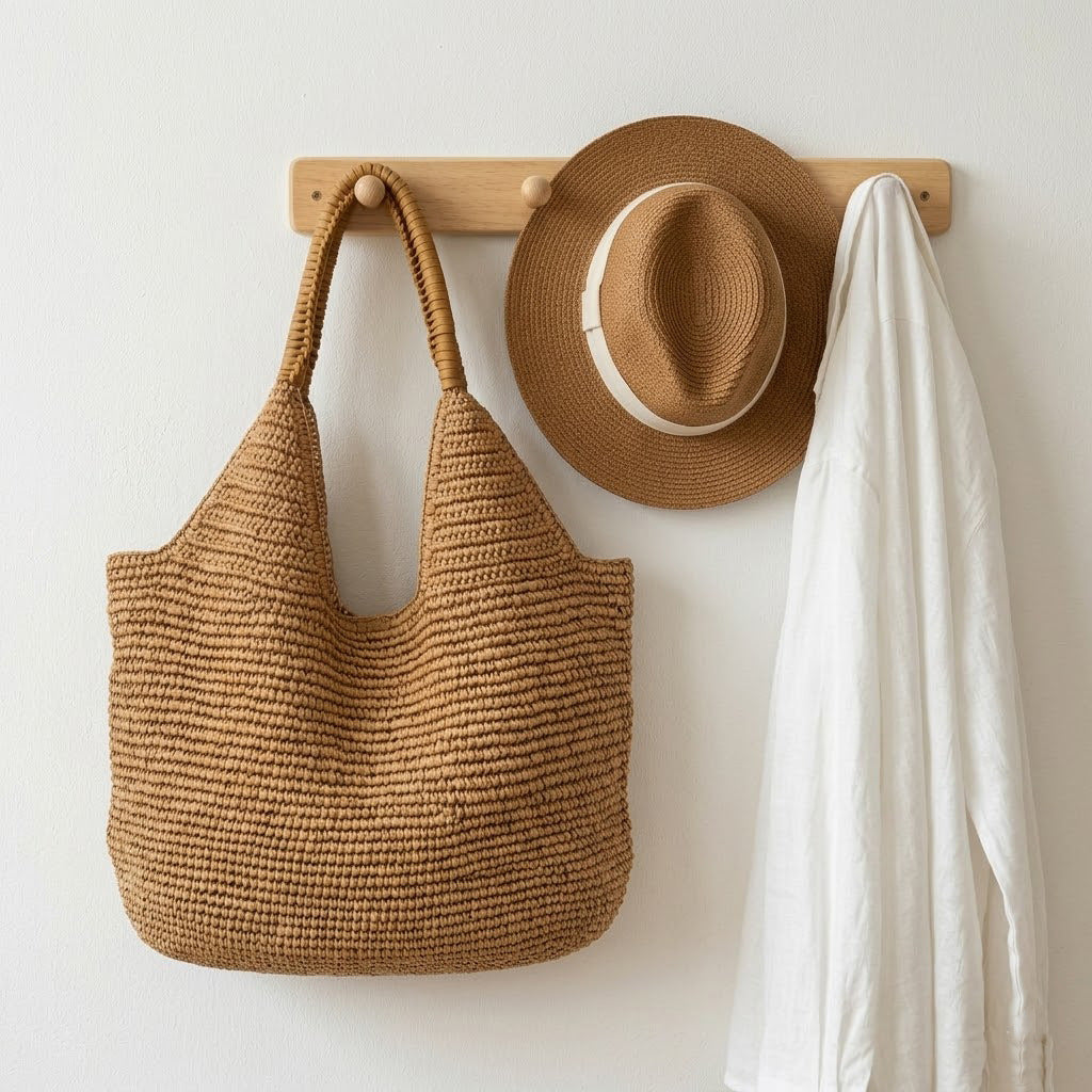 Women's High Sense Straw Hand-woven Large Capacity Seaside Bags