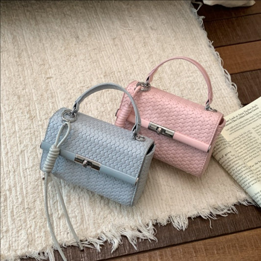 Women's Textured Trendy Fashionable Exquisite Super Popular Small Square Bag
