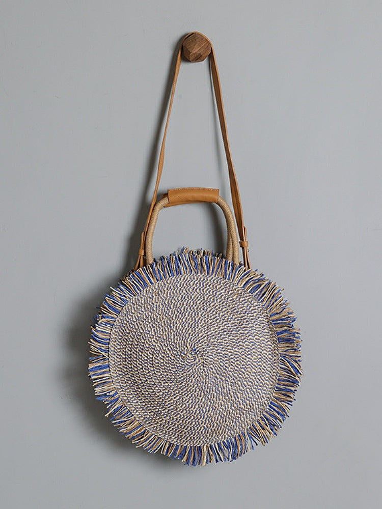Style Popular Woven Portable Handmade Without Women's Shoulder Bag