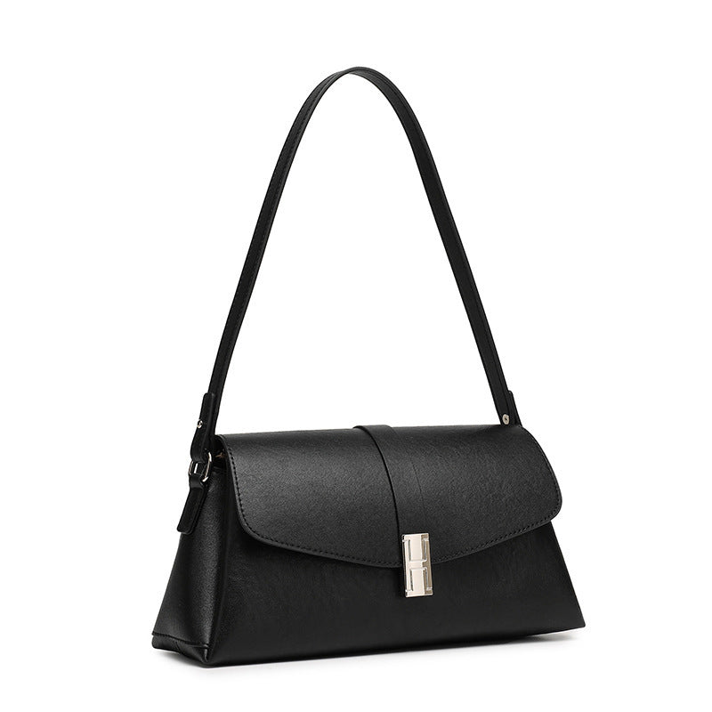 Women's First Layer Vegetable Tanning Leather Retro Fashion Genuine Underarm Small Square Bags