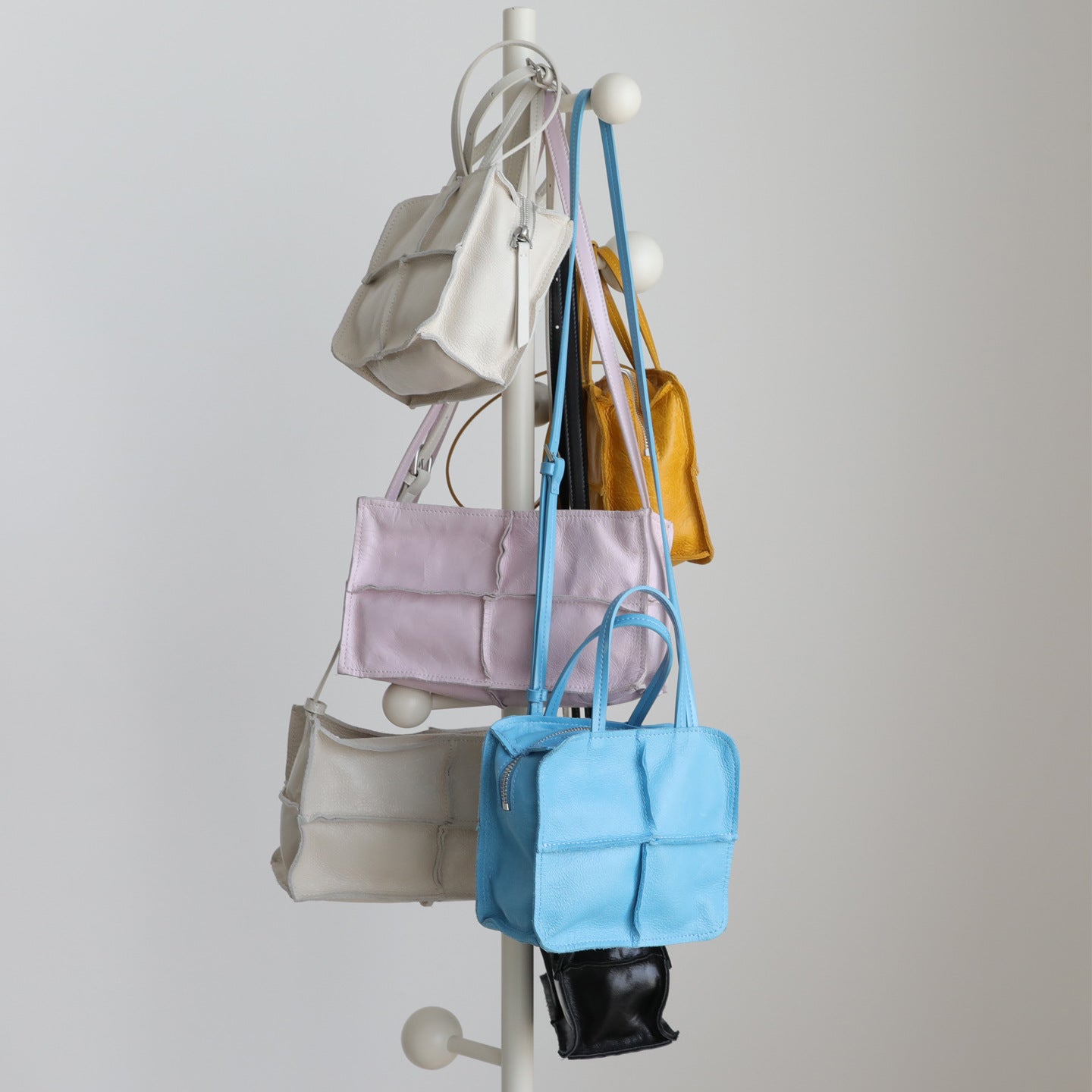 Women's Handmade Stitching Top Layer Cowhide Simple Style Genuine Leather Small Square Bag
