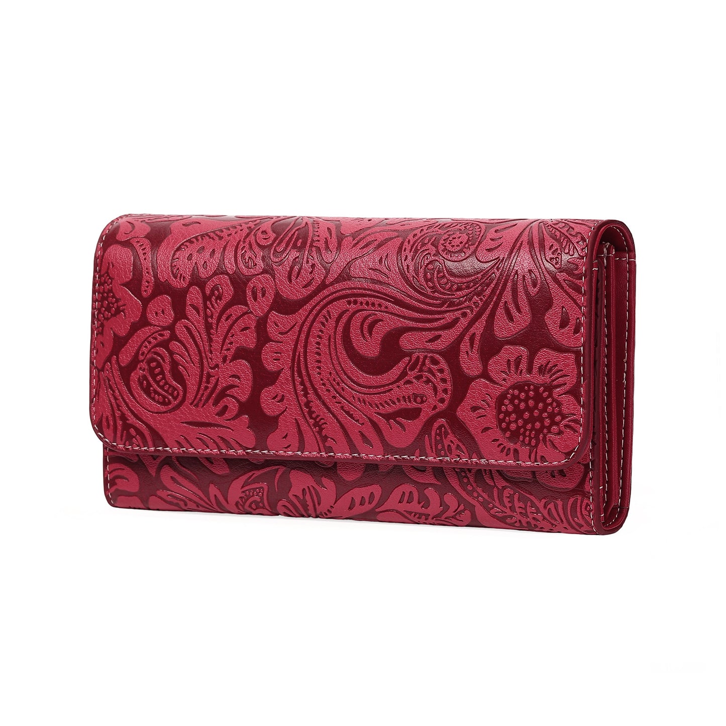 Durable Women's Long Embossed Pattern Fashion Handbags