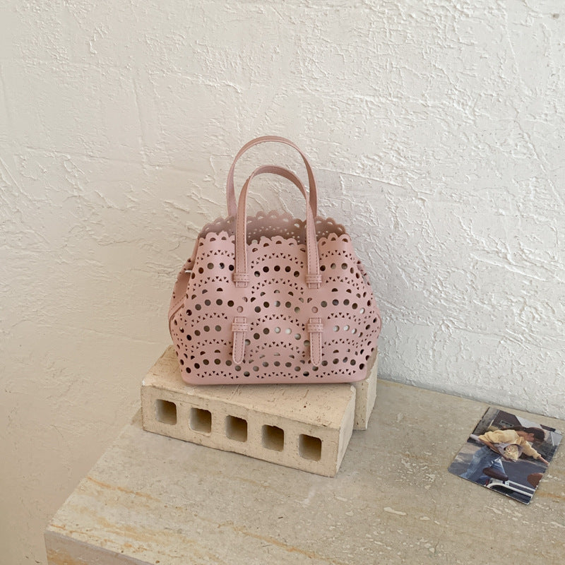 Light Luxury Hollow Carved Vegetable Basket Niche Handbags