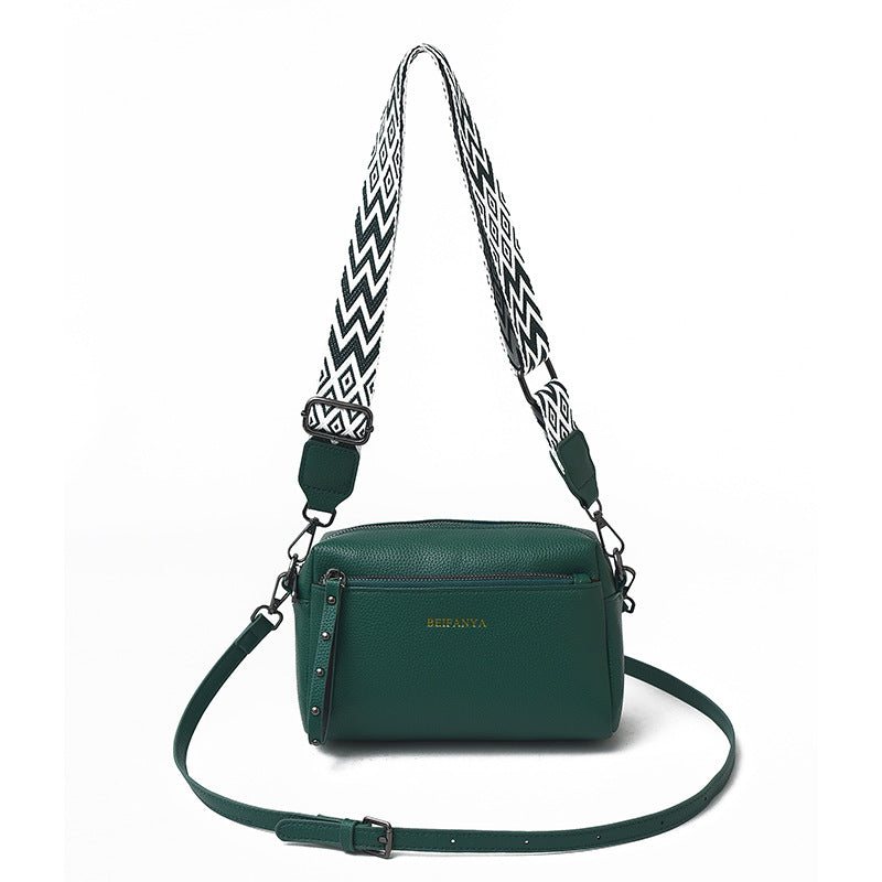 Pretty Women's Classic Fashion Wide Strap Small Square Bag