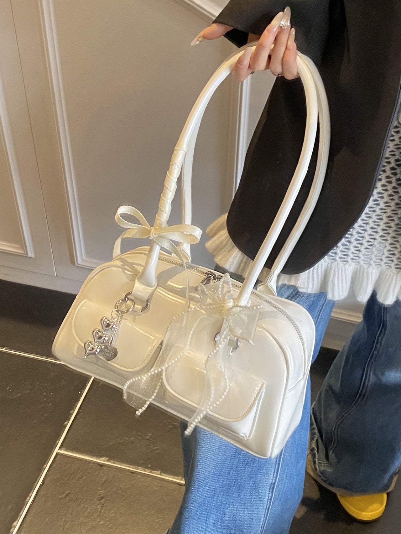 Women's Bowling High Sense Light Luxury Minority Tote Bags