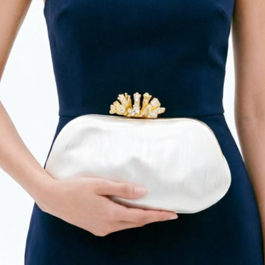 Women's Flower Head Shell Pattern Acrylic Wedding Evening Bags
