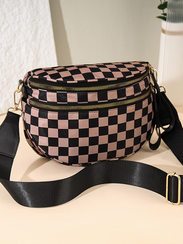 Women's Simple Chessboard Plaid Large Capacity Fashion Women's Messenger Bag