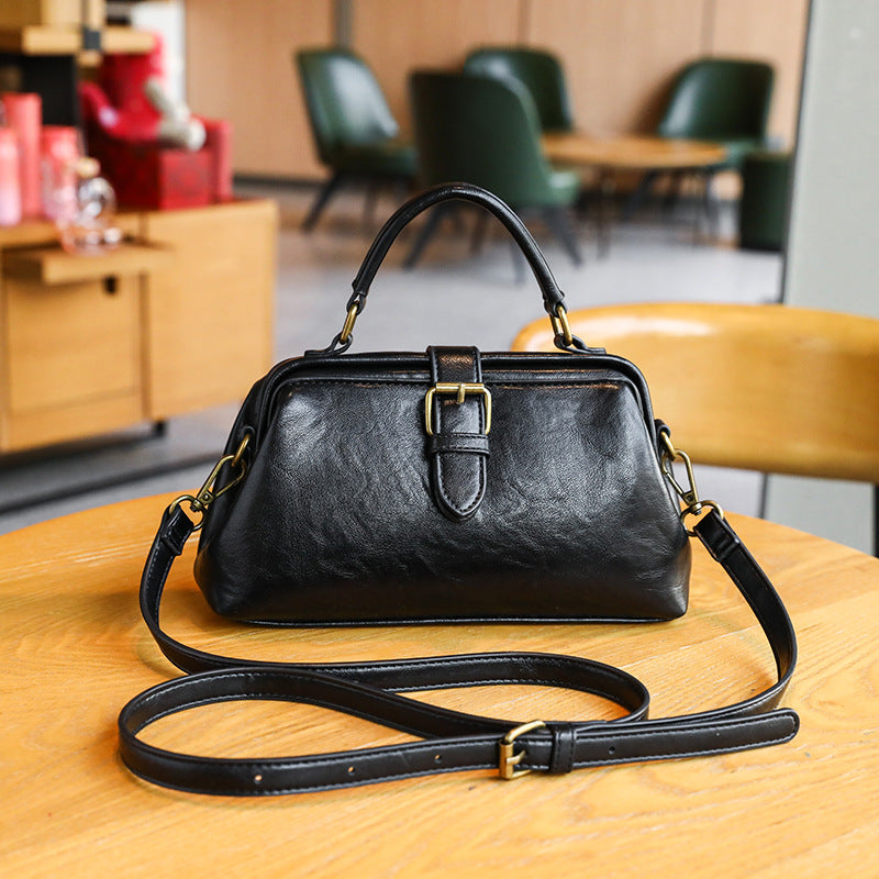 Women's Underarm Simple Fashion Soft Leather Clip Women's Shoulder Bag