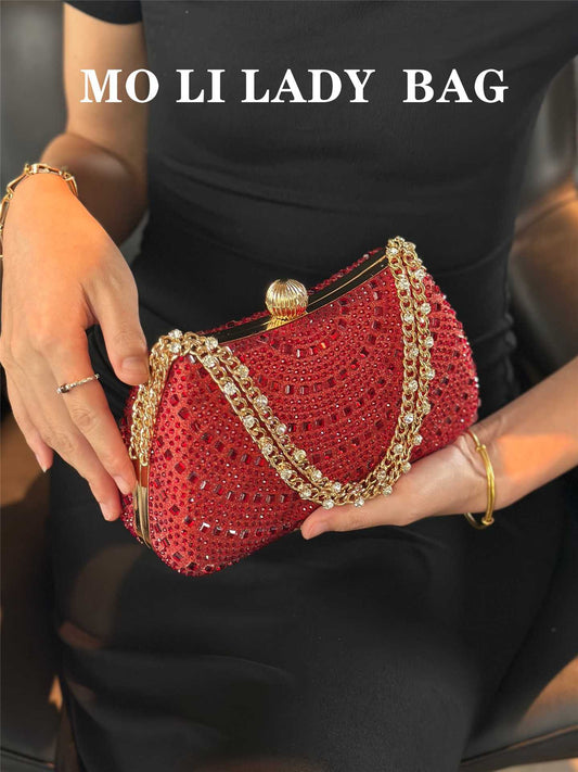 Full Diamond Shiny Portable Bridal Dress Bags