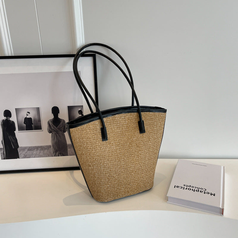 Seaside Vacation Woven Large Capacity Combination Women's Shoulder Bag