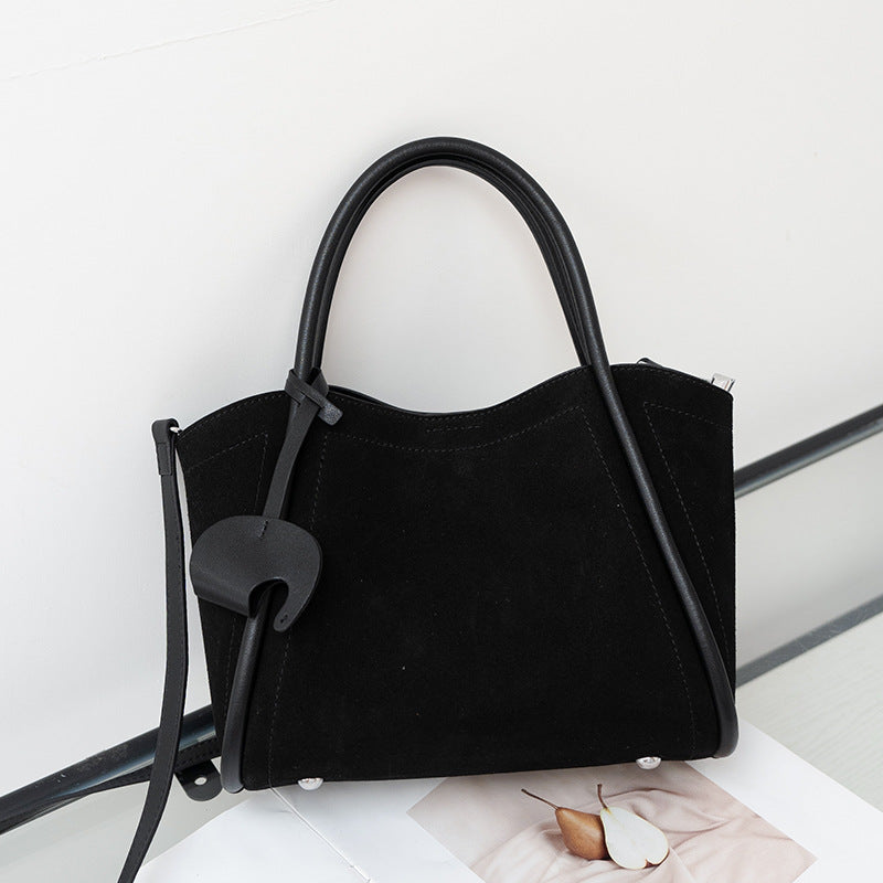 Women's Genuine Leather Frosted Cowhide Vegetable Basket Retro Affordable Women's Messenger Bag