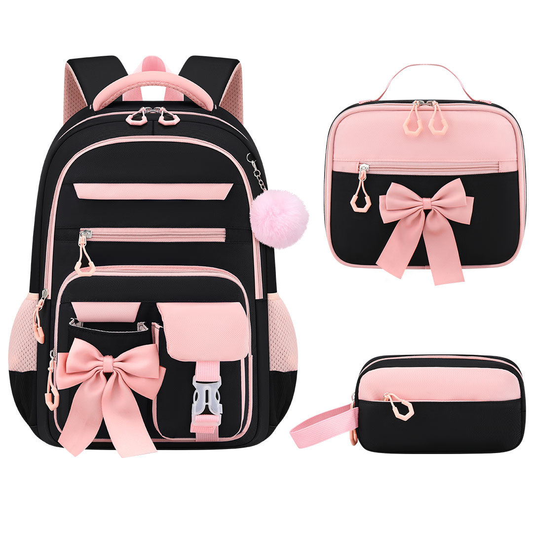 Fashion Good-looking Simple Three-piece Lunch Pen Primary School Bag