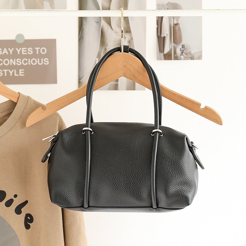 Women's Pattern Boston Texture Soft Leather Niche Women's Messenger Bag