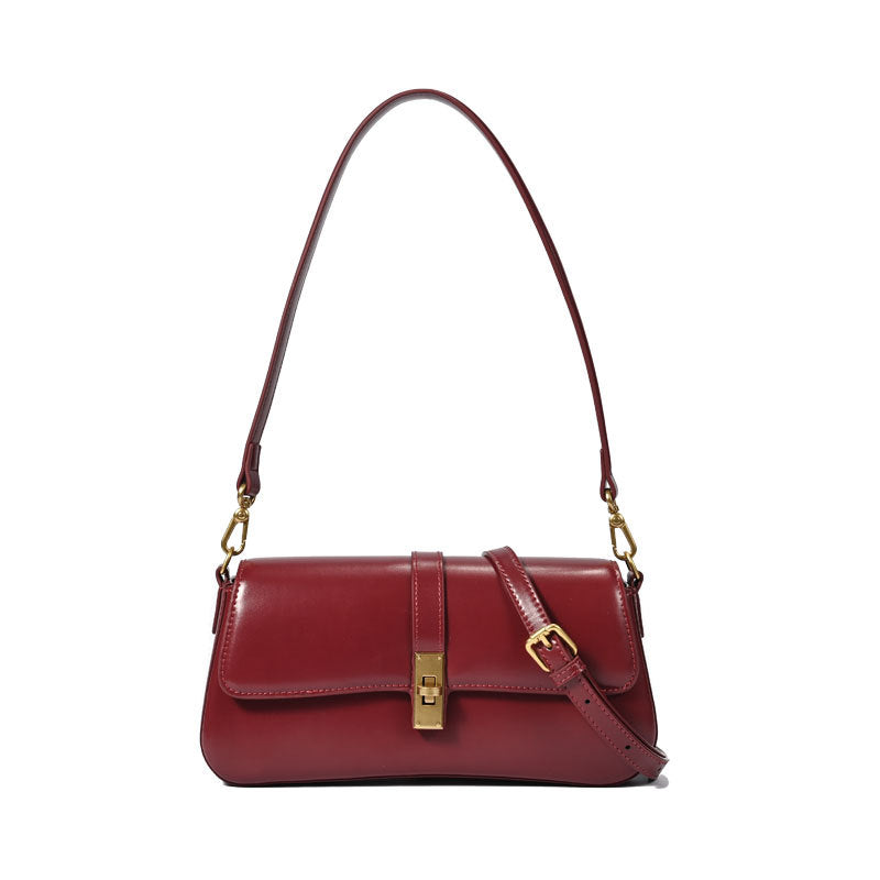 Women's Niche Baguette High-grade Underarm Genuine Leather Women's Messenger Bag