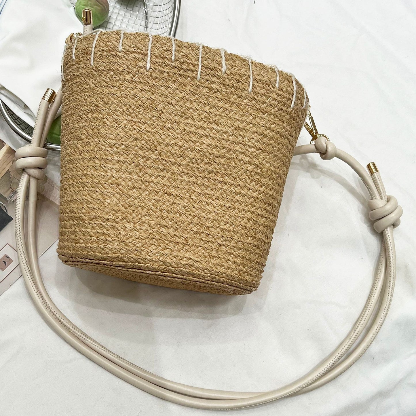 Women's Large Capacity Straw Woven Seaside Beach Vacation Hand Women's Shoulder Bag