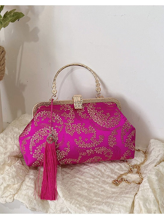 Women's Style Dinner Elegant Chinese Silk Embroidery Clutch Handbags