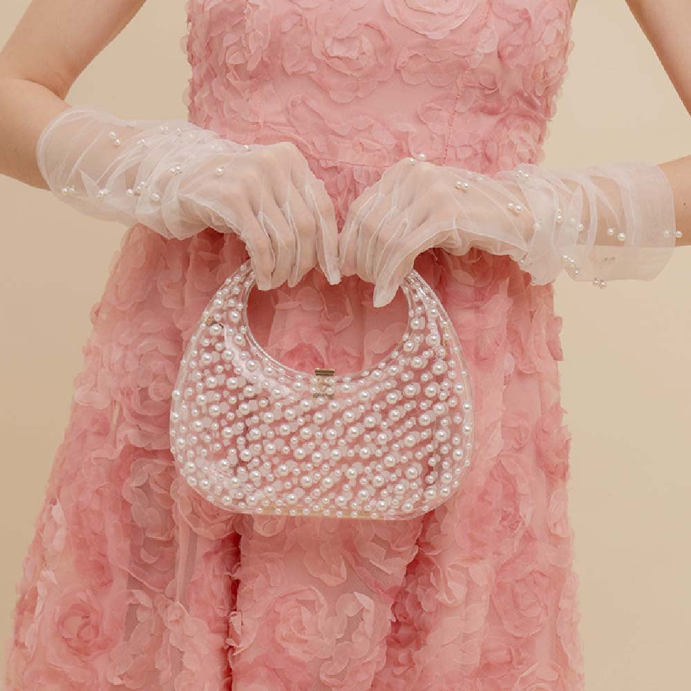 Fashion Trend Portable Acrylic Pearl Simple Dinner Bag
