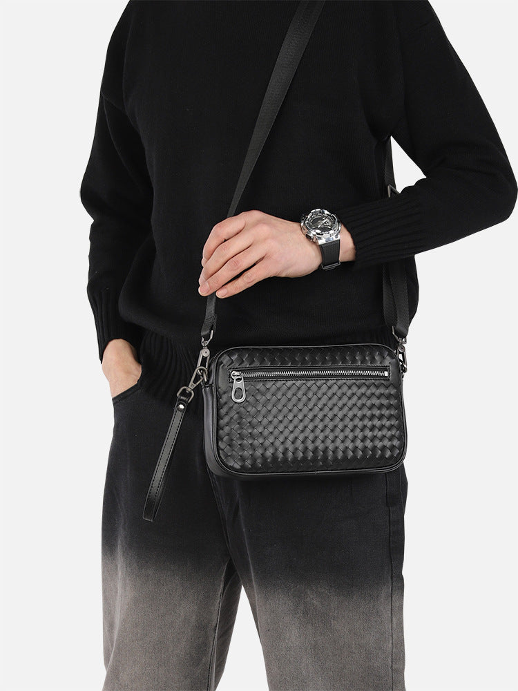 Popular Men's Stylish Fashion Woven Clutch Shoulder Bags