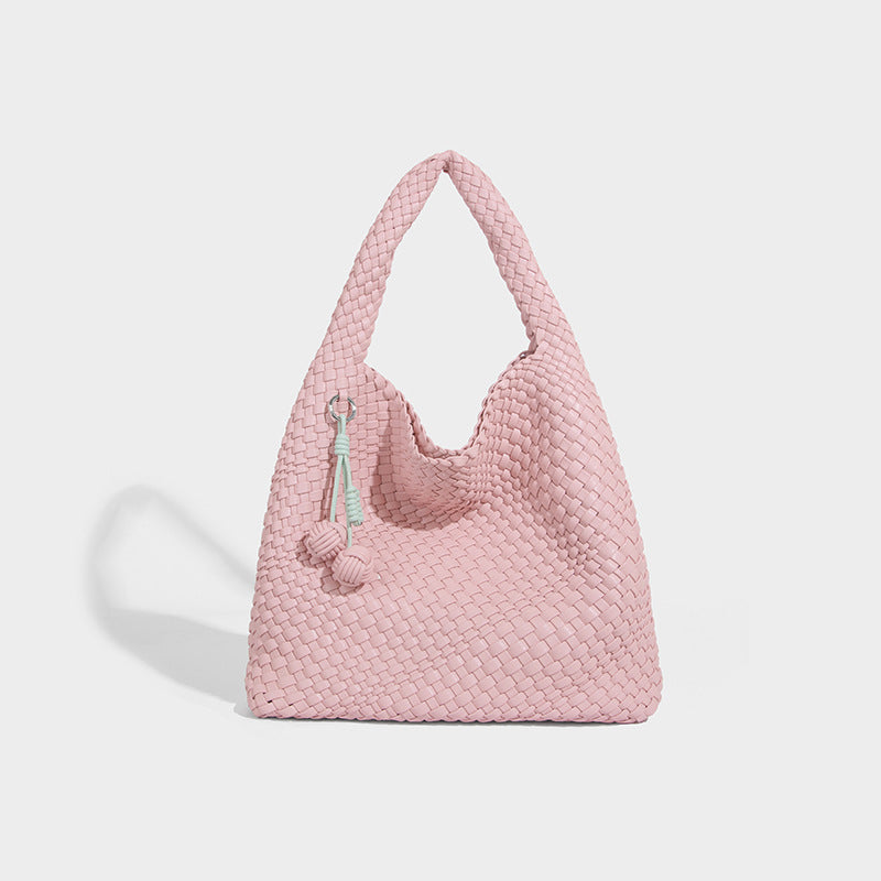 Women's Commuter Large Capacity Fashion Combination Handmade Woven Women's Shoulder Bag