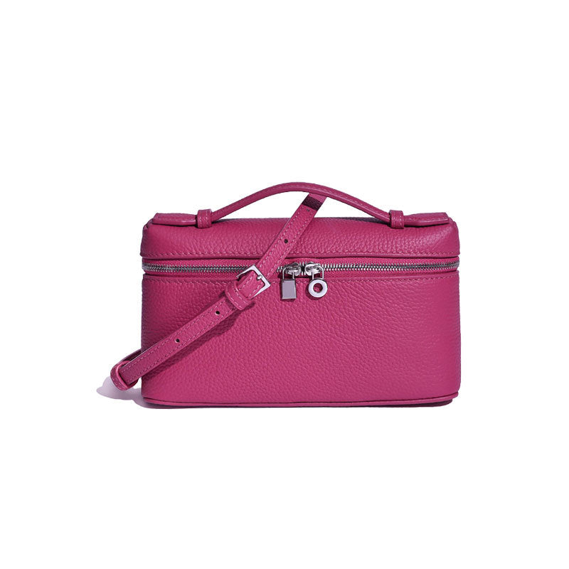 Women's Lunch Box Genuine Leather Portable Pouch Light Women's Shoulder Bag