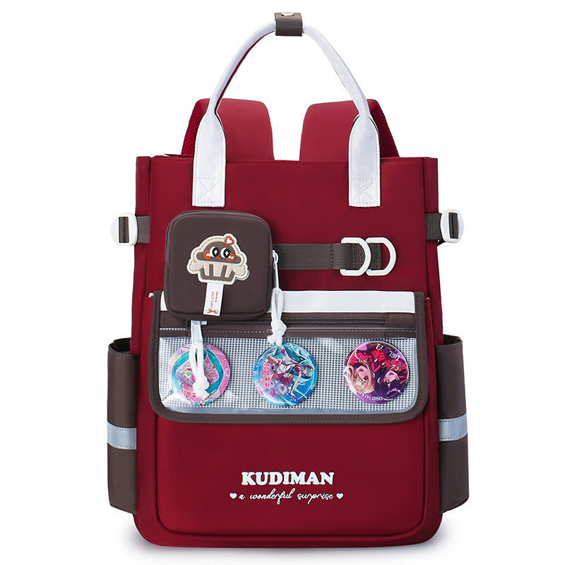 Cool Contrast Color Good-looking Junior High Campus Portable Primary School Bag