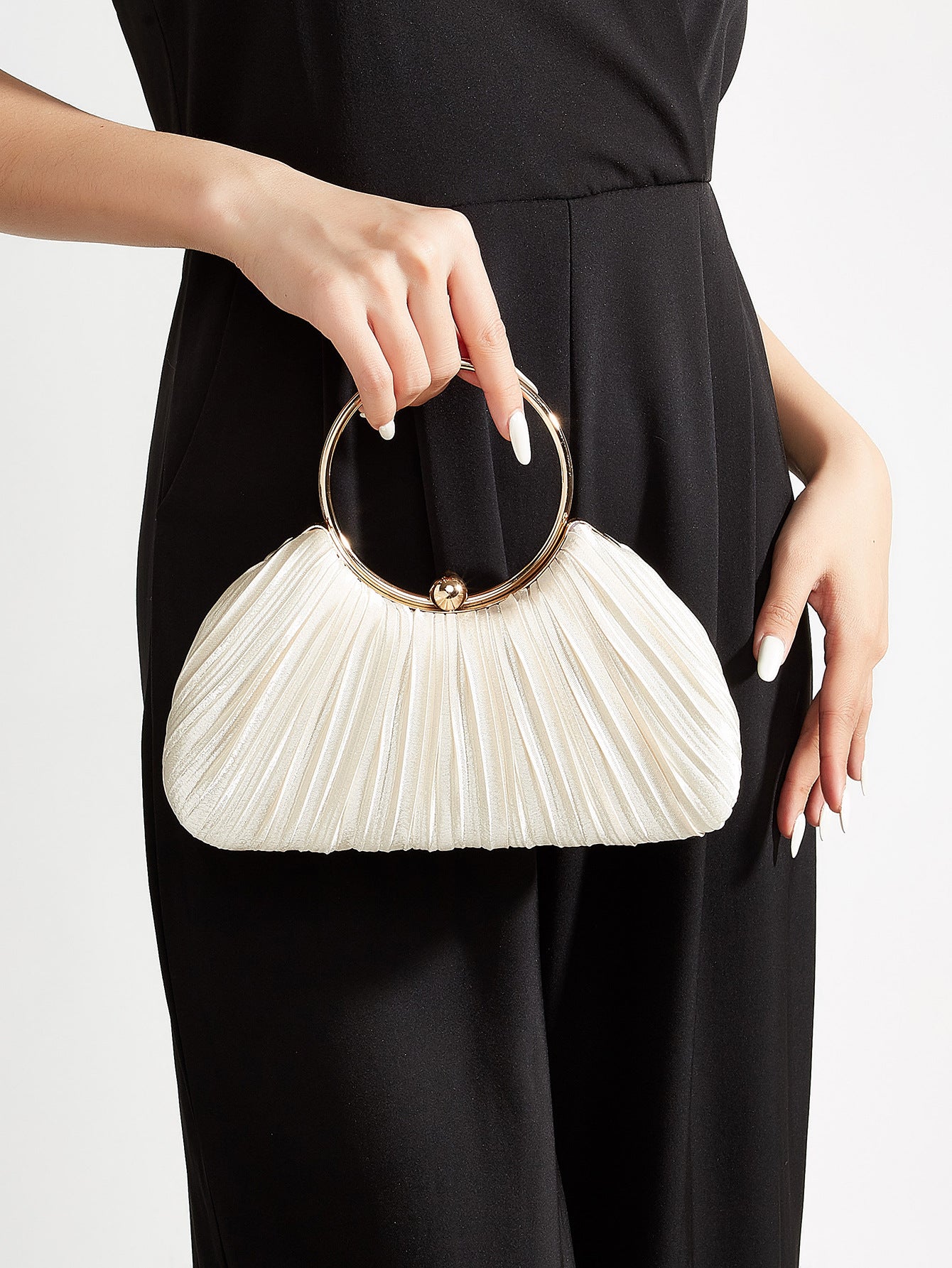 High Sense Wrinkled Party Clutch Dress Handbags