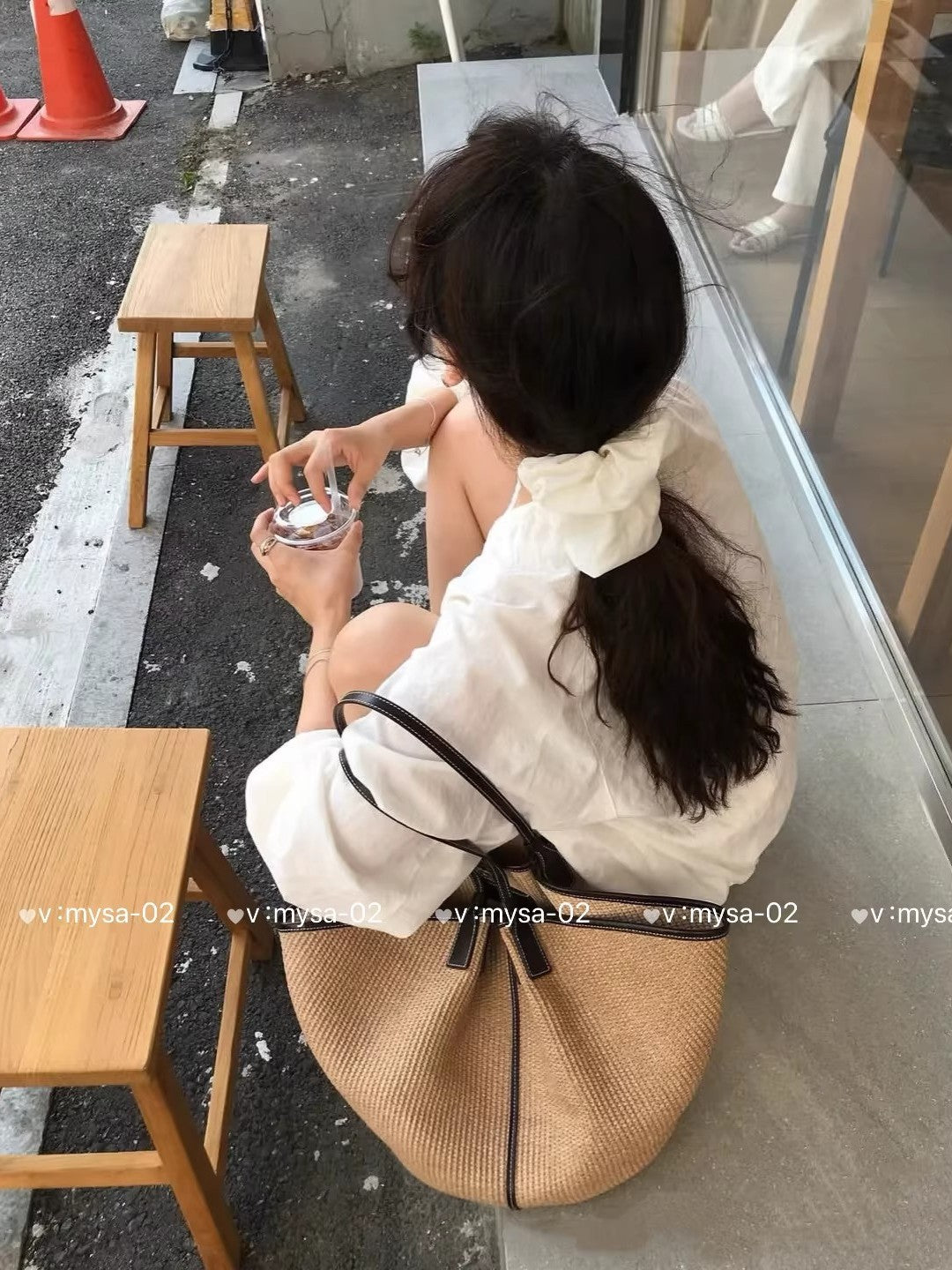 Women's Beach Design Large Capacity Totes Knitted Bags
