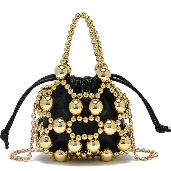 Women's Minority Fashion Hand Beaded Trendy Unique Bucket Bags