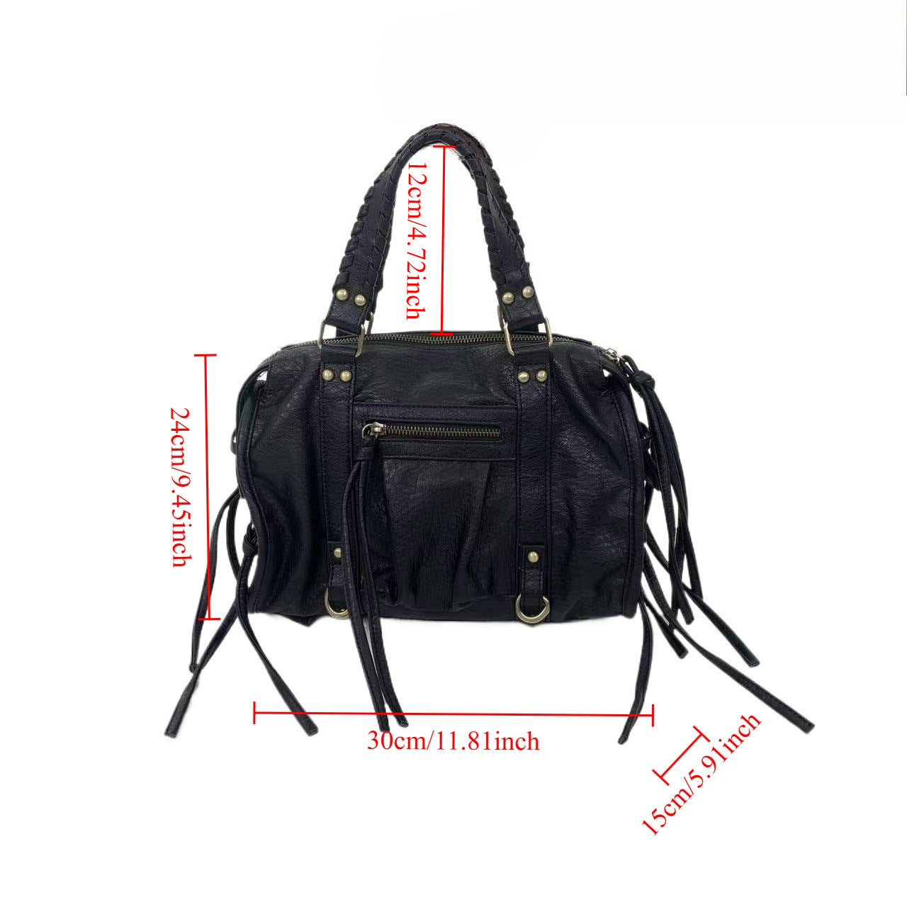 Women's Fashion Personalized Tassel Motorcycle Retro Hot Women's Shoulder Bag