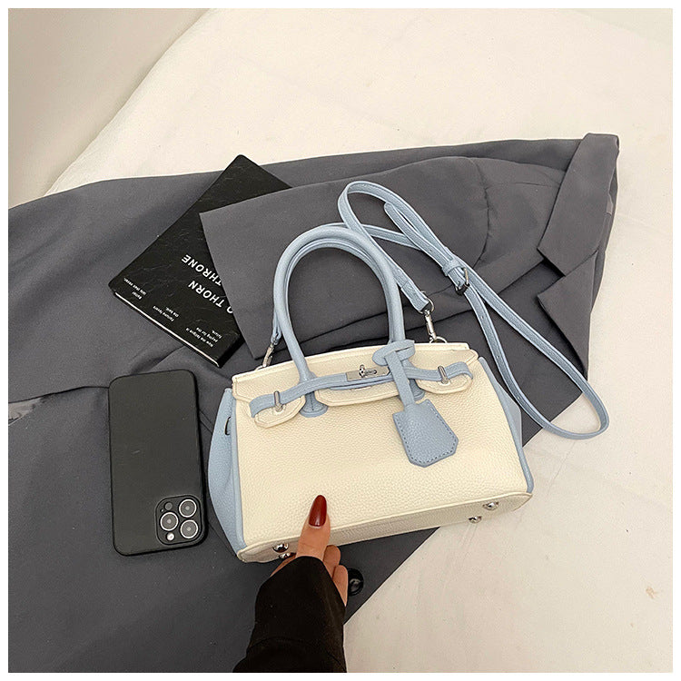 Women's Spring High-grade Contrast Color Portable Platinum Pouch Women's Messenger Bag