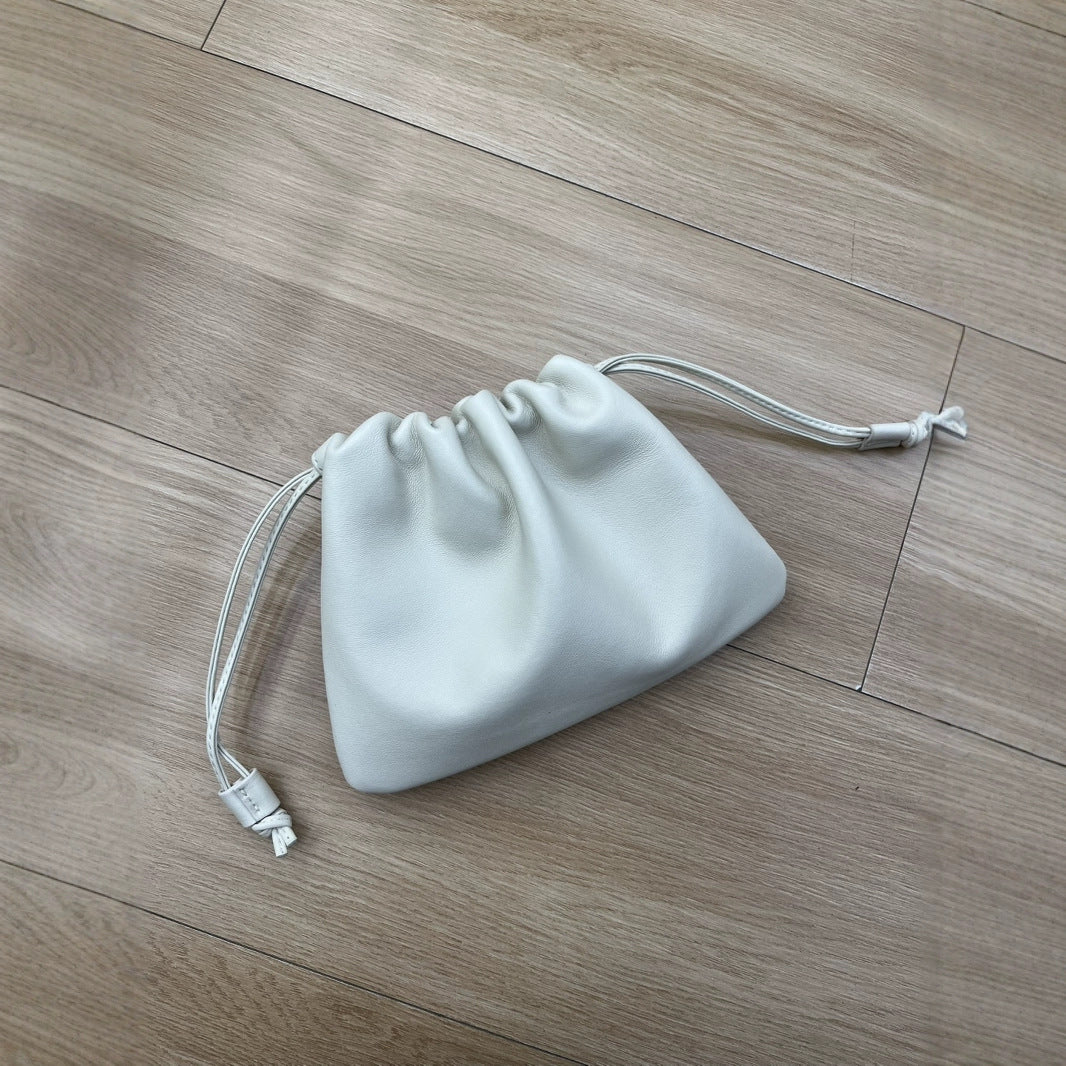 Women's Design Cloud Sheepskin Drawstring Lucky High-grade Handbags