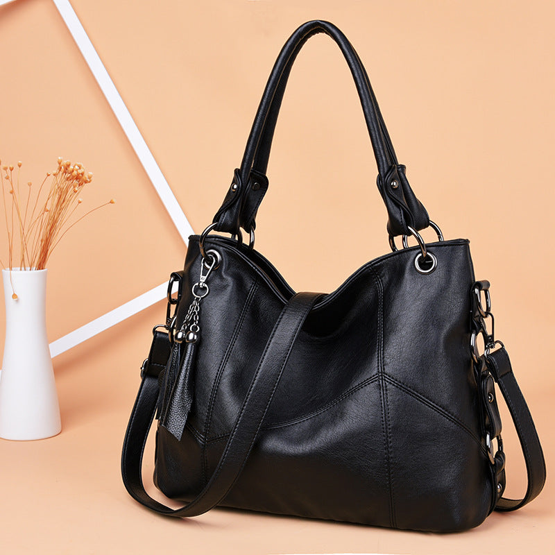 Women's Large Fashion Mom Fan Capacity Soft Leather Women's Messenger Bag
