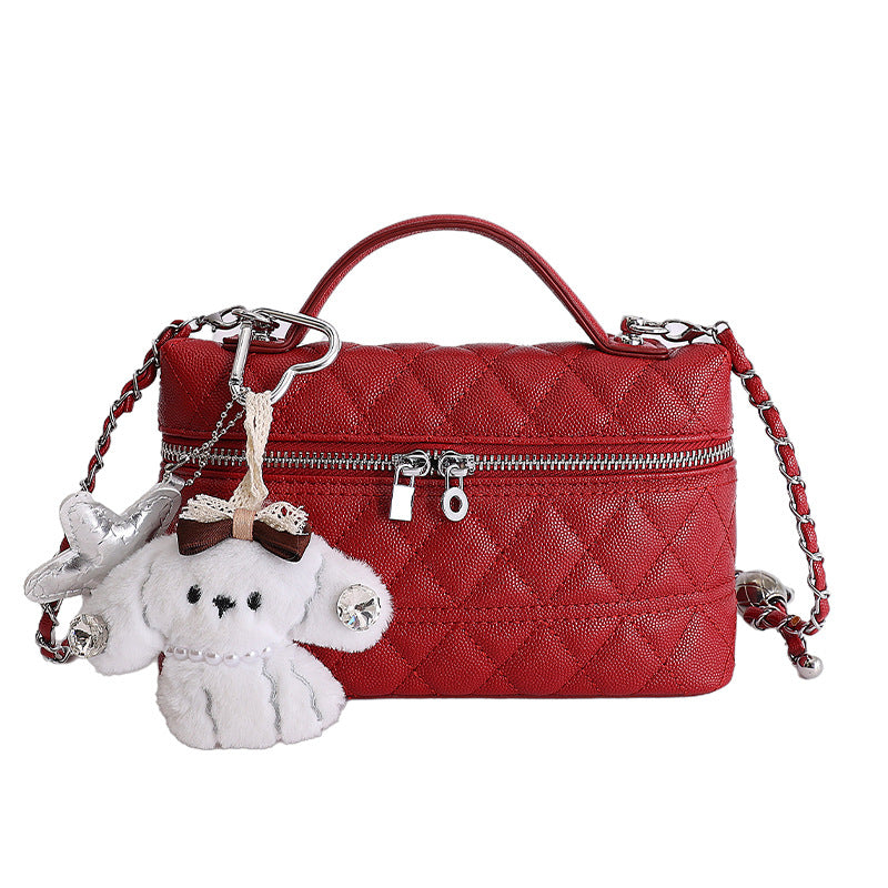 Women's Design Simple Elegant Diamond High-grade Small Square Bag