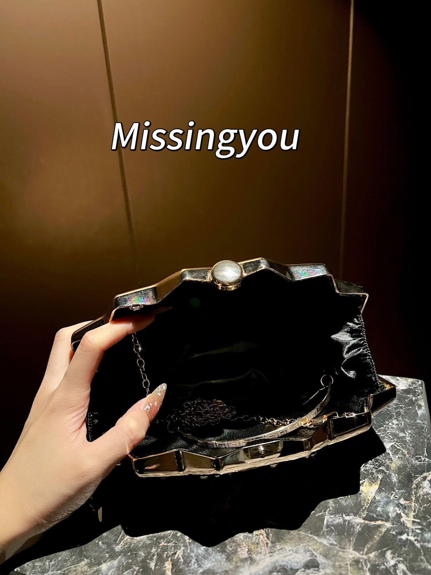 Slouchy Pretty Women's Diamond Clutch High-grade Handbags
