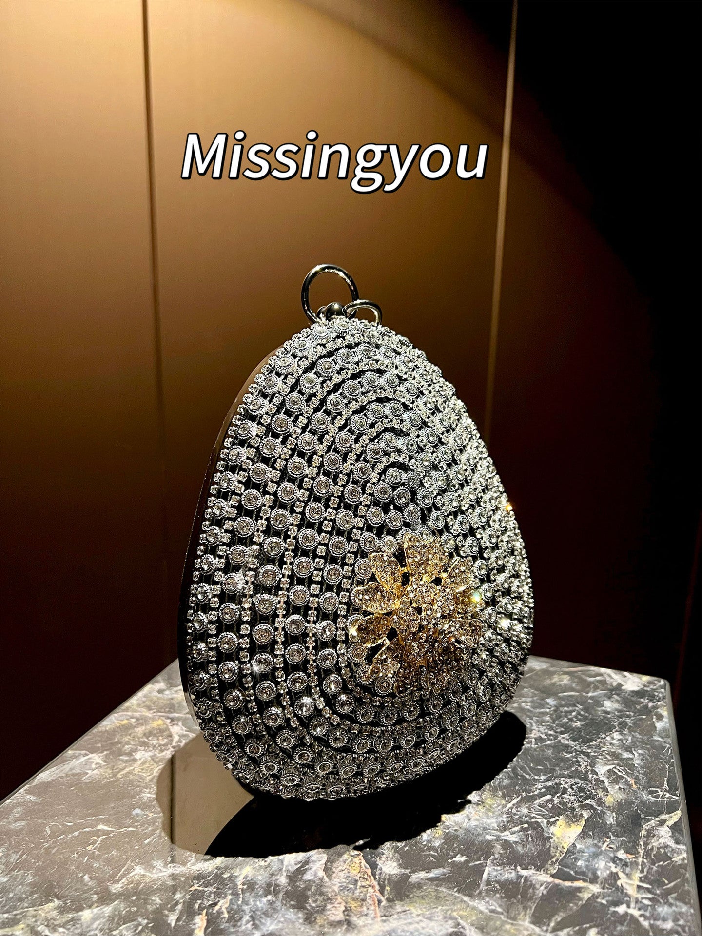 Beautiful Banquet Diamond Clutch Rhinestone Shiny Dinner Bag