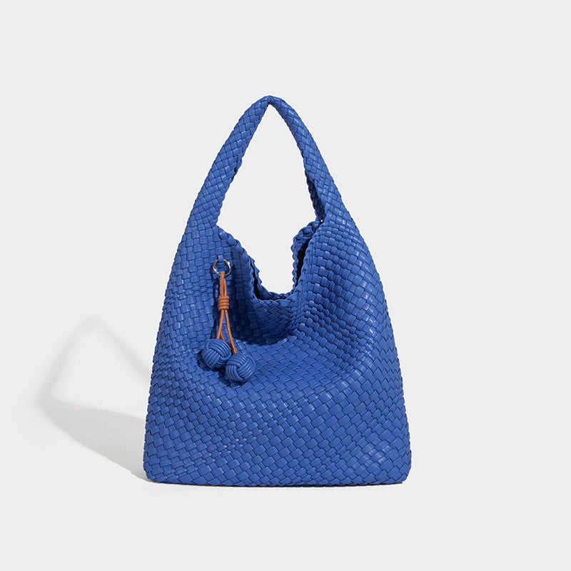 Women's Commuter Large Capacity Fashion Combination Handmade Woven Women's Shoulder Bag