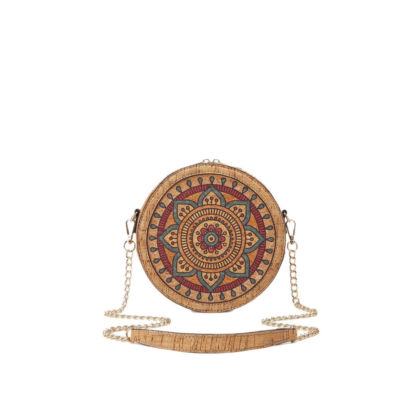 Women's Bohemian Retro Cork Ethnic Style Oval Chain Bags