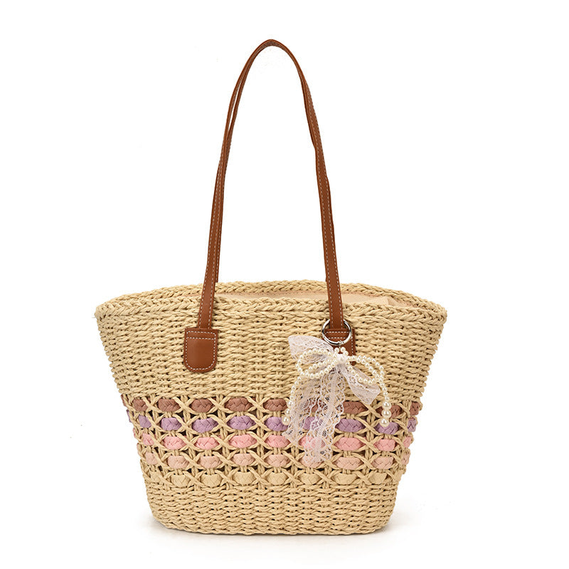 Women's Fashion Commuter Large Capacity Straw Woven Popular Women's Shoulder Bag