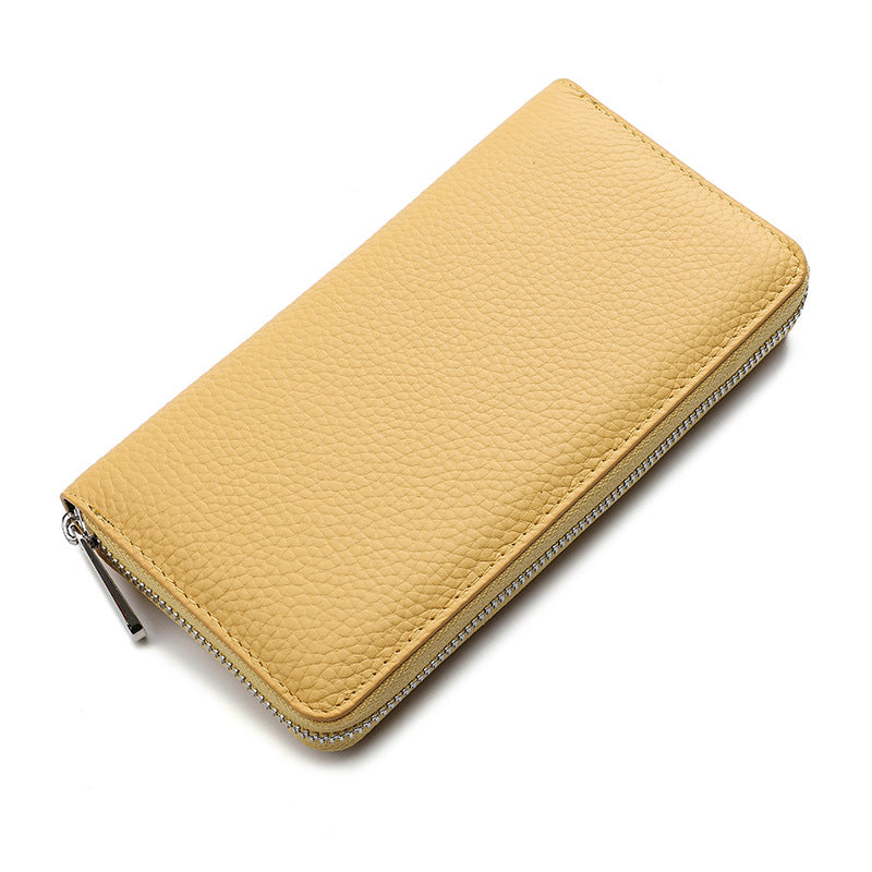 Women's & Men's Genuine Leather Long Cowhide Clutch Men's Wallet