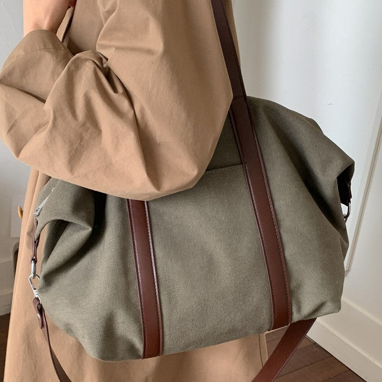 Women's Canvas Large Capacity College Class Women's Shoulder Bag