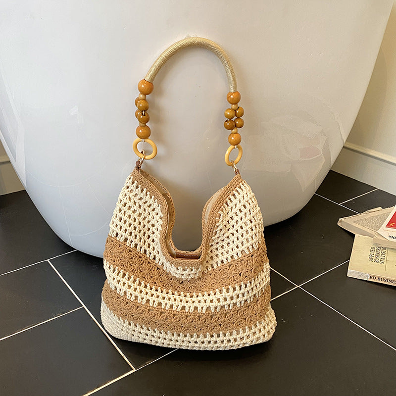 Hollow Woven Knitted Portable Seaside Vacation Bags