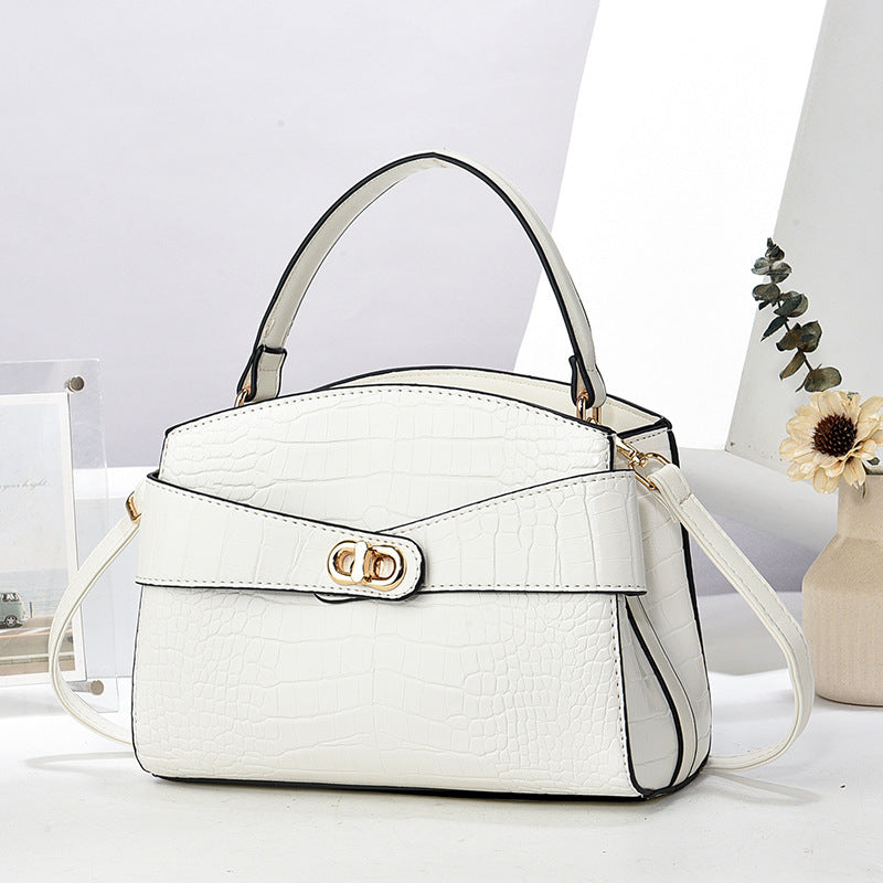 Women's Kelly Fashion Business Crocodile Pattern Large Women's Shoulder Bag