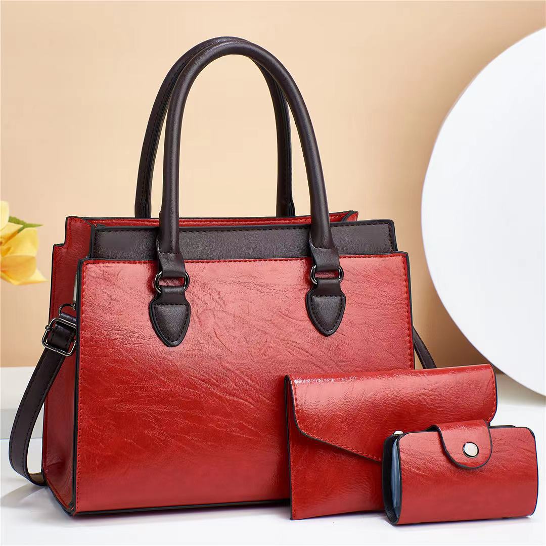 Women's High-grade Fashion Combination Three-piece Large Capacity Elegance Women's Handbag