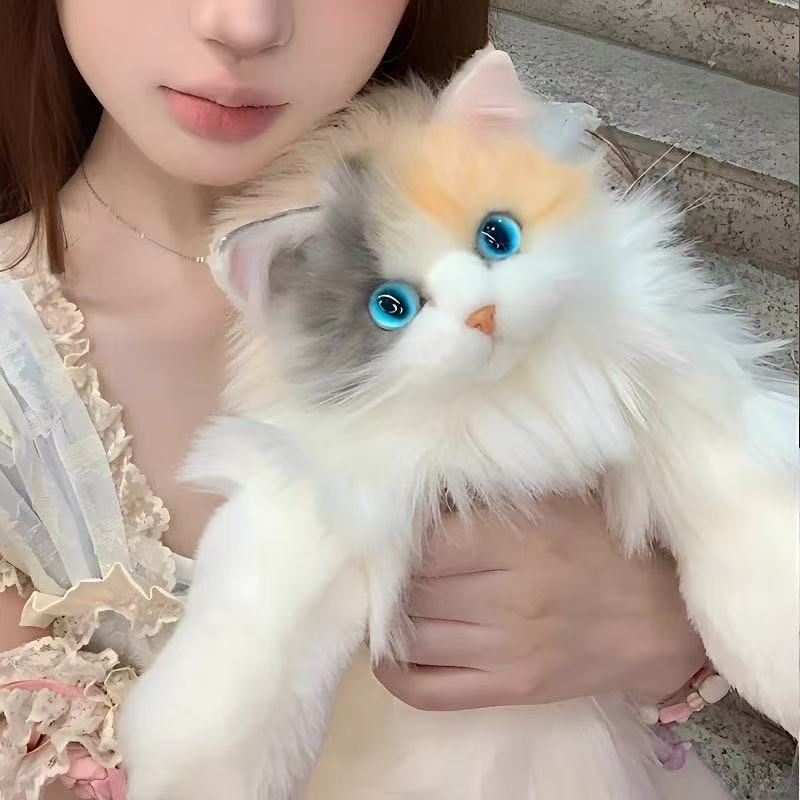Cute Simulation Doll Cat Plush Comforter Birthday Leisure Backpack