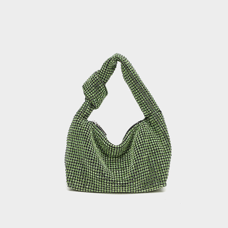 Women's Full Diamond Grade Rhinestone Chain Portable Bucket Bags