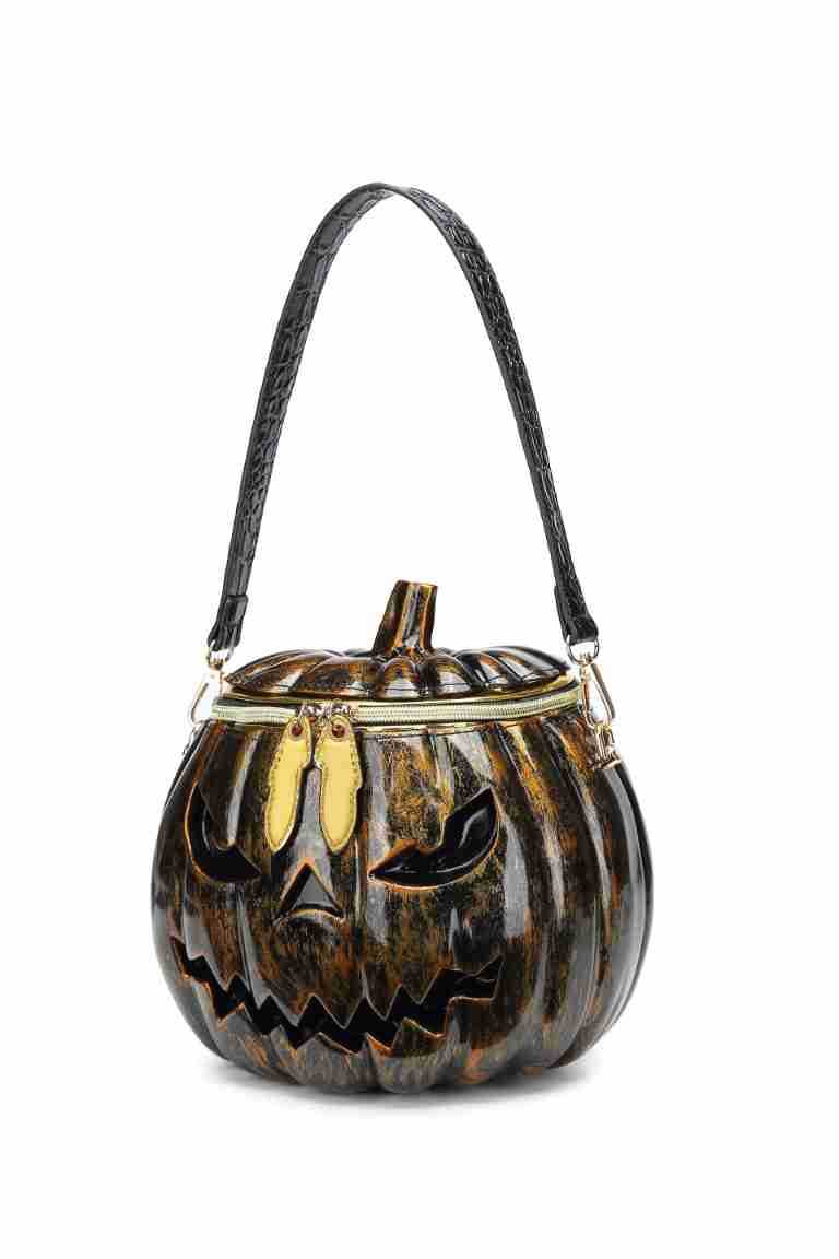 Slouchy Women's Halloween Simulation Pumpkin Portable Women's Messenger Bag