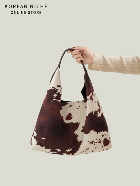 Women's Cows Pattern Niche High Sense Trendy Wild Bags